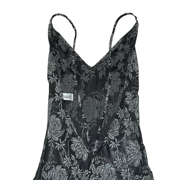 VTG AUTH Christian Dior Black Low Back High Cut Floral Print One Piece Swimsuit - Picture 7 of 12